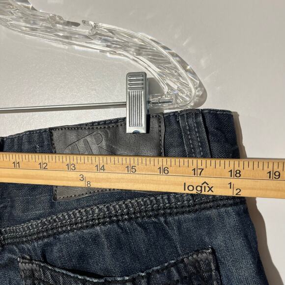 Rock & Roll BootCut Dark Denim Embroidered Pockets Western Jeans Mens 36X34 - Picture 6 of 8